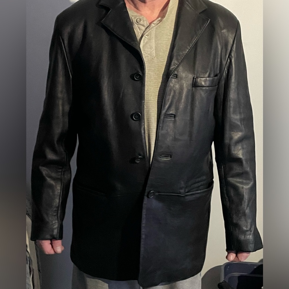 Vintage Men’s Pelle Studio Black 100% leather jacket size Large great condition